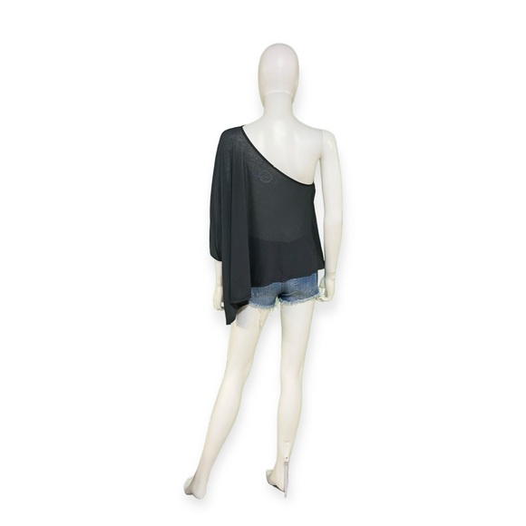 Blue Life One Shoulder Charcoal Grey T-shirt in Small - Picture 2 of 10